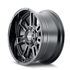 Mayhem 8115 Apollo 20x9 / 8x165.1 BP / 18mm Offset / 125.2mm Hub Black w/ Milled Spokes Wheel