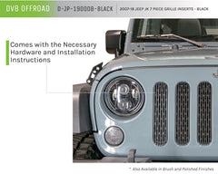DV8 Offroad 2007-2018 Jeep JK Black Grille Inserts
