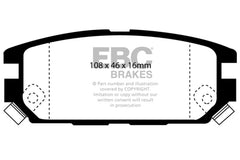 EBC 91-93 Dodge Stealth 3.0 4WD Greenstuff Rear Brake Pads