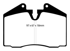 EBC 89-95 Ferrari 348 3.4 Yellowstuff Front and Rear Brake Pads