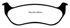 EBC 07-11 Ford Explorer Sport Trac 4.0 Greenstuff Rear Brake Pads