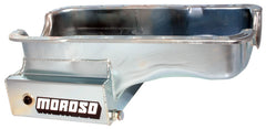 Moroso Ford 289-302 (w/Front Sump) Kicked Out Road Race Baffled 9qt 8in Steel Oil Pan