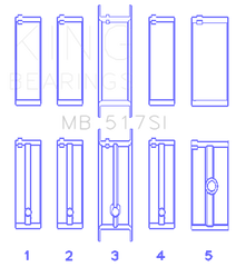 King Chrysler 360 / 360CI 5.9L V8 (Size .010) Main Bearing Set