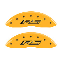 MGP 4 Caliper Covers Engraved Front & Rear Gen 5/RS Yellow finish black ch