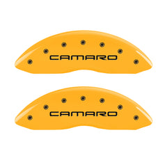 MGP 4 Caliper Covers Engraved Front Camaro Rear Z28 Yellow Finish Black Char 2000 Chevy Camaro