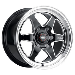 Weld S156 17x10 Ventura 6 Drag 6x135 ET43 BS7.25 Gloss BLK MIL DIA 87.1
