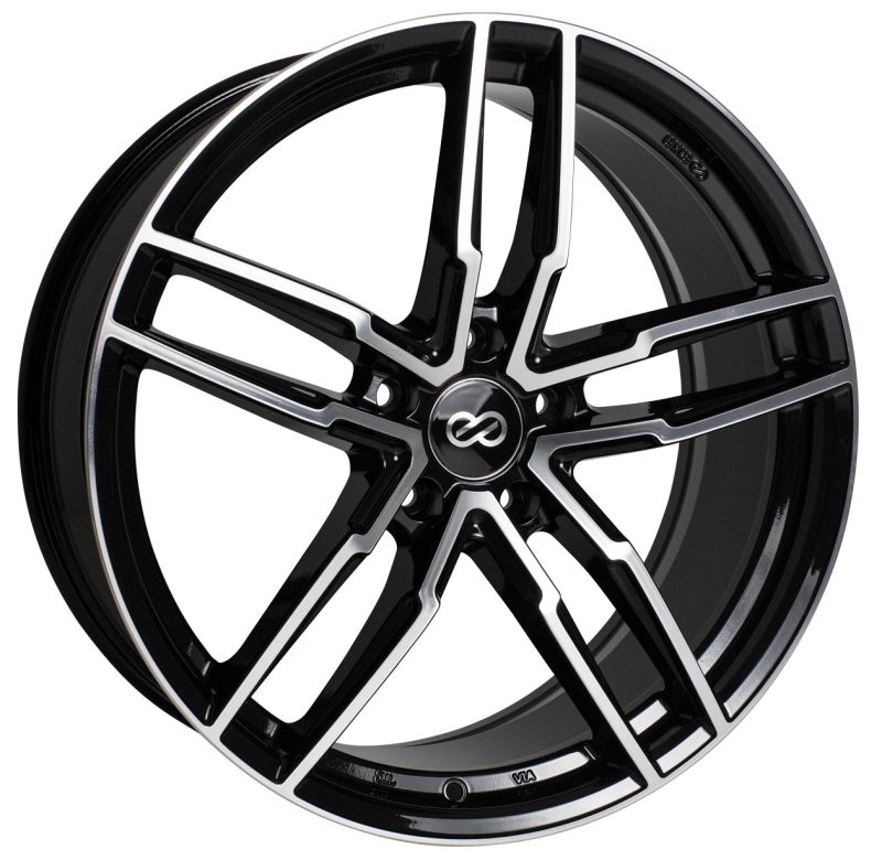 Enkei SS05 18x8.0 5x120 40mm Offset 72.6mm Bore Black Machined Wheel