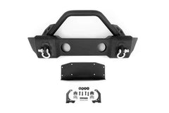 DV8 Offroad 07-18 Jeep Wrangler JK/JL FS-13 Steel Stubby Front Bumper w/ Fog Lights