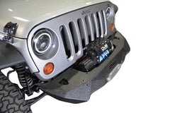 DV8 Offroad 07-18 Jeep Wrangler JK/JL Steel Stubby Front Bumper w/ Light Bracket & Winch Plate