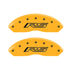 MGP 4 Caliper Covers Engraved Front & Rear Gen 5/RS Yellow finish black ch