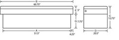 Lund Universal Aluminum Single Lid Cross Bed Box - Brite