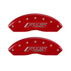 MGP 4 Caliper Covers Engraved Front & Rear Gen 5/RS Red finish silver ch