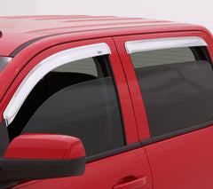 AVS 07-18 Toyota Tundra Double Cab Ventvisor Front & Rear Window Deflectors 4pc - Chrome