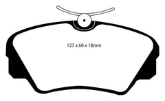 EBC 97-01 Cadillac Catera 3.0 Redstuff Front Brake Pads