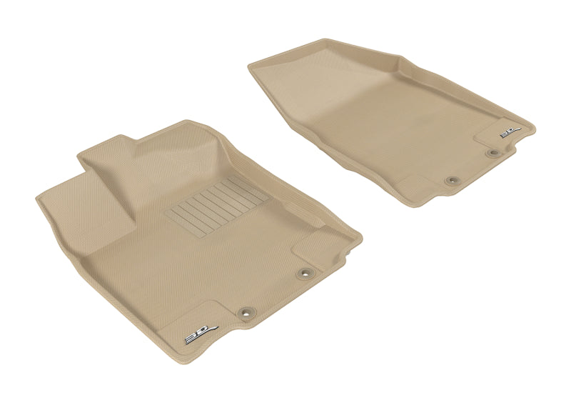 3D MAXpider 2013-2020 Nissan/Infiniti Pathfinder/QX60/JX Kagu 1st Row Floormat - Tan