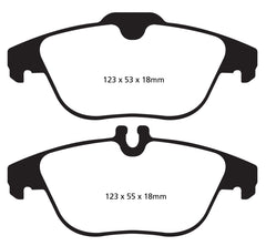 EBC 13-16 Mercedes-Benz GLK250 2.1 Twin TD Redstuff Rear Brake Pads