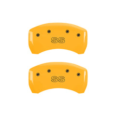 MGP 4 Caliper Covers Engraved Front & Rear Classic/SS Yellow Finish Black Char 2000 Chevrolet Camaro