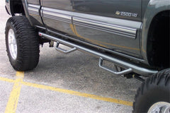 N-Fab Nerf Step 01-06 Chevy-GMC 1500/2500/3500 Crew Cab 6.5ft Bed - Gloss Black - W2W - 3in