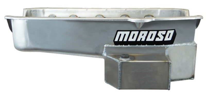 Moroso 86-Up Chevrolet Small Block (w/1 Piece Seal) Road Race Wet Sump 7qt 7.5in Steel Oil Pan