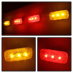 Xtune Dodge Ram 10-14 Dually 2 Red LED 2 Amber LED Fender Lights 4pcs Clear ACC-LED-DR10-FL-C