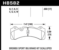 Hawk Brembo Caliper Family M Blue 9012 Race Brake Pads