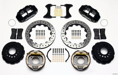 Wilwood Narrow Superlite 4R Rear P-Brk Kit 12.88in Drilled Chevy 12 Bolt w/ C-Clips