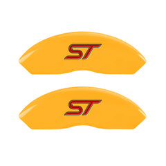 MGP 4 Caliper Covers Engraved Front & Rear No bolts/ST Yellow finish black ch