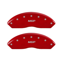 MGP 4 Caliper Covers Engraved Front & Rear MGP Red Finish Silver Char 2017 Toyota Corolla iM