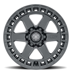 ICON Raider 17x8.5 6x120 0mm Offset 4.75in BS Satin Black Wheel