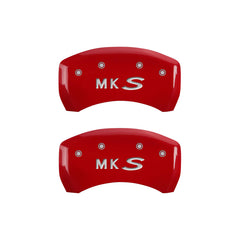 MGP 4 Caliper Covers Engraved Front Lincoln Engraved Rear MKS Yellow finish black ch