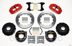 Wilwood Narrow Superlite 4R Rear P-Brk Kit 12.88in Red Ford 8.8 w/2.5in Offset-5 Lug