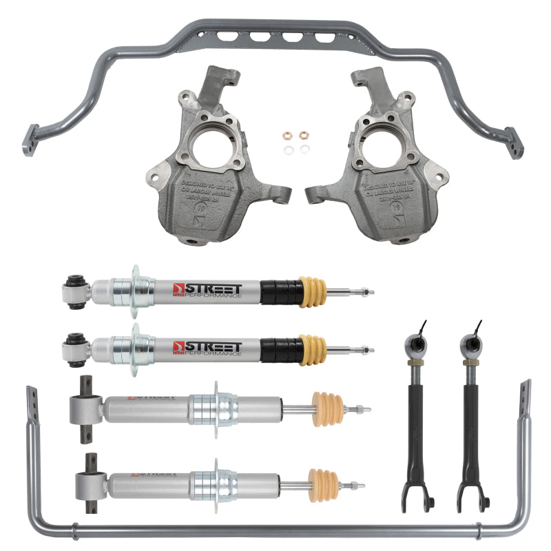 Belltech 21+ GM SUV SWB ONLY 2WD/4WD Front and Rear Lowering Kit w/ Performance Struts