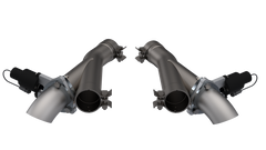 QTP 2018+ Jeep Grand Cherokee Trackhawk 2.75in 304SS Aggressor Cutout Dual Mid Pipes
