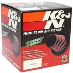 K&N Universal Chrome Filter Oval Tapered 7.063in Base O/S L X 5.469in Base O/S W x 8.031in H