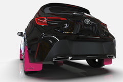 Rally Armor 08-17 Mitsubishi EVO X Pink Mud Flap BCE Logo