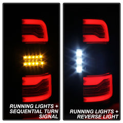 Spyder Dodge Ram 19-20 LED Tail Light Black ALT-YD-DR19HAL-SEQ-BK