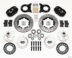 Wilwood Forged Dynalite Front Kit 11.00in Drilled 1970-1973 Mustang Disc & Drum Spindle