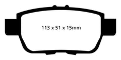 EBC 09-14 Acura TL 3.5 Yellowstuff Rear Brake Pads