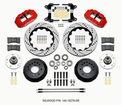 Wilwood Narrow Superlite 6R Front Hub Kit 14.00in Drill Red 82-92 Camaro//Firebird