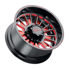 Weld Off-Road W122 20X10 Scorch 8X170 ET-18 BS4.75 Gloss Black MIL Red 125.1