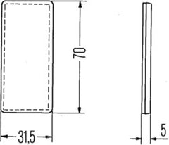 Hella Reflex Reflector Red 8Ra