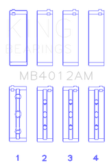 King Toyota 5VZFE Crankshaft Main Bearing Set