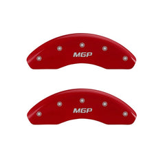 MGP 2 Caliper Covers Engraved Front MGP Red Finish Silver Characters 2018 Kia Rio