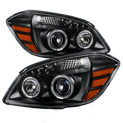 Xtune Chevy Cobalt 05-10 Halo Projector Headlights Black PRO-JH-CCOB05-LED-BK