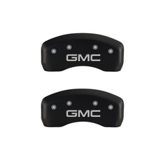 MGP 4 Caliper Covers Engraved Front & Rear GMC Red finish silver ch
