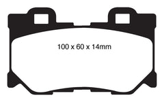 EBC 08-13 Infiniti FX50 5.0 Redstuff Rear Brake Pads
