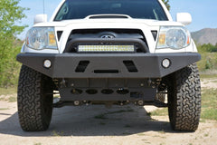 DV8 Offroad 05-15 Toyota Tacoma Front Bumper Winch Ready - Black Powdercoat
