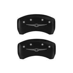 MGP 4 Caliper Covers Engraved Front & Rear Style 1/Chrysler Wing Red finish silver ch