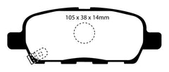 EBC 10-13 Infiniti FX35 3.5 Greenstuff Rear Brake Pads