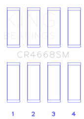 King Chrysler/Mitsubishi/Hyundai/Kia World Engine (Size Standard) Connecting Rod Bearing Set